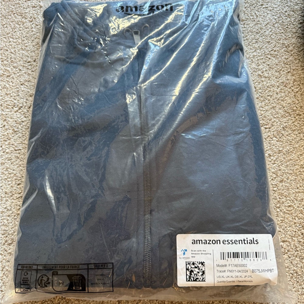 Amazon Essentials Navy Full-Zip Jacket